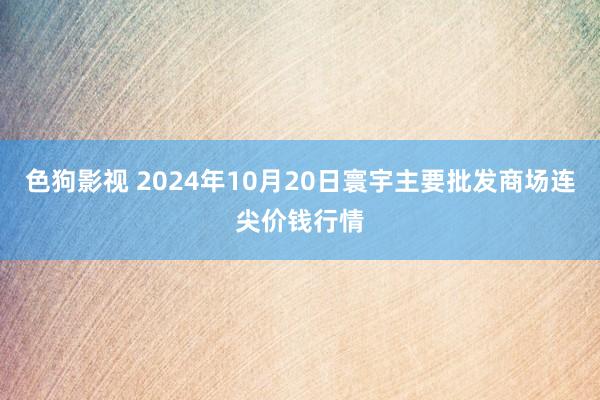 色狗影视 2024年10月20日寰宇主要批发商场连尖价钱行情