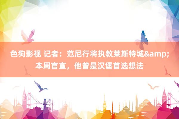 色狗影视 记者：范尼行将执教莱斯特城&本周官宣，他曾是汉堡首选想法