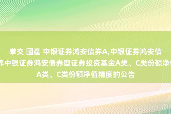 拳交 國產 中银证券鸿安债券A，中银证券鸿安债券C: 对于调养中银证券鸿安债券型证券投资基金A类、C类份额净值精度的公告