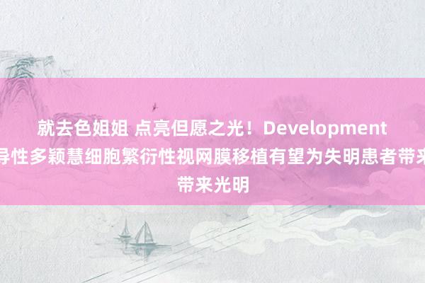 就去色姐姐 点亮但愿之光！Development｜指导性多颖慧细胞繁衍性视网膜移植有望为失明患者带来光明