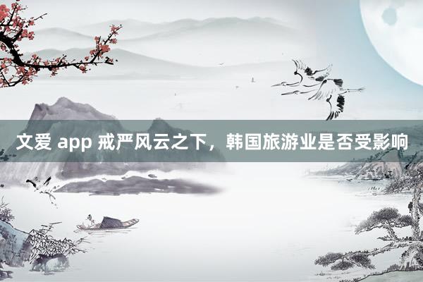 文爱 app 戒严风云之下，韩国旅游业是否受影响