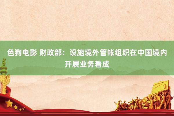 色狗电影 财政部：设施境外管帐组织在中国境内开展业务看成
