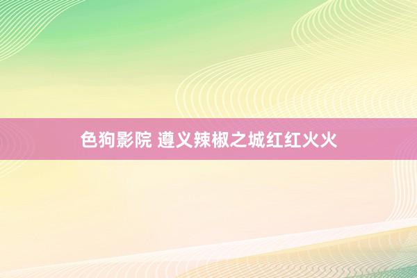 色狗影院 遵义辣椒之城红红火火
