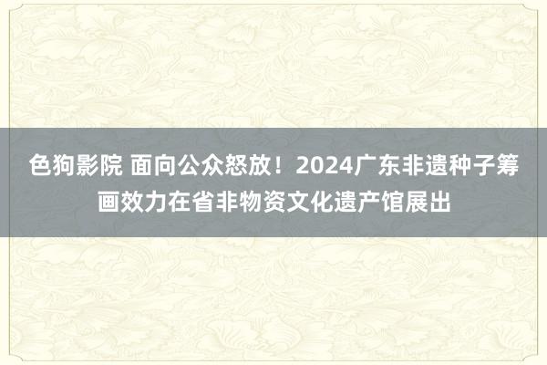 色狗影院 面向公众怒放！2024广东非遗种子筹画效力在省非物资文化遗产馆展出