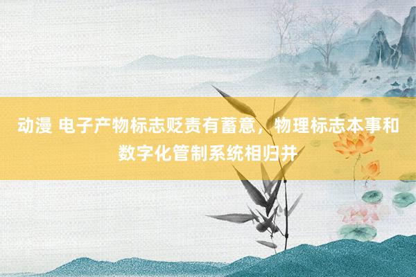 动漫 电子产物标志贬责有蓄意，物理标志本事和数字化管制系统相归并