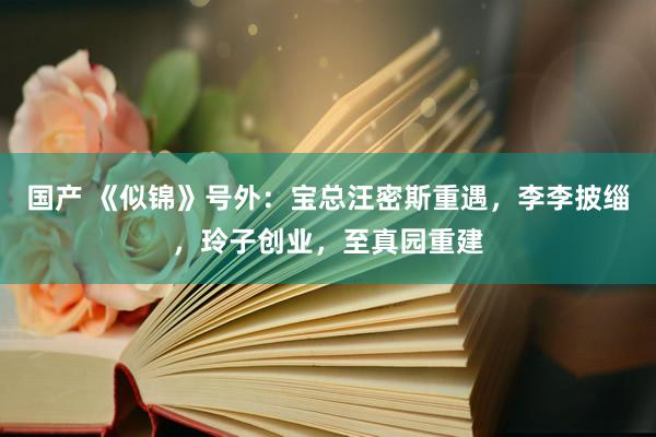 国产 《似锦》号外：宝总汪密斯重遇，李李披缁，玲子创业，至真园重建