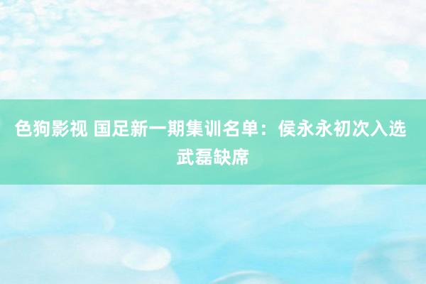 色狗影视 国足新一期集训名单：侯永永初次入选 武磊缺席