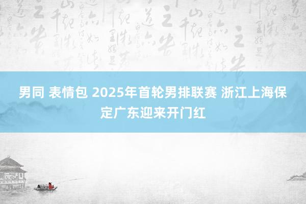 男同 表情包 2025年首轮男排联赛 浙江上海保定广东迎来开门红