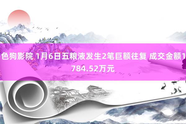 色狗影院 1月6日五粮液发生2笔巨额往复 成交金额1784.52万元