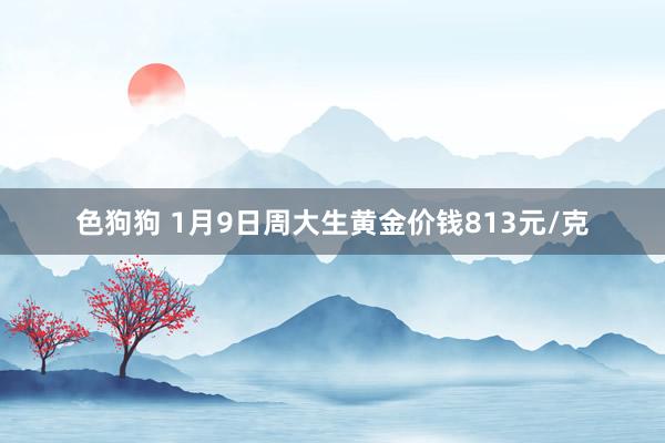 色狗狗 1月9日周大生黄金价钱813元/克