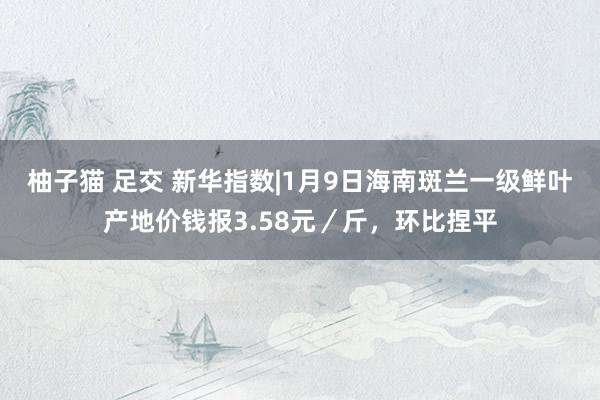 柚子猫 足交 新华指数|1月9日海南斑兰一级鲜叶产地价钱报3.58元／斤，环比捏平