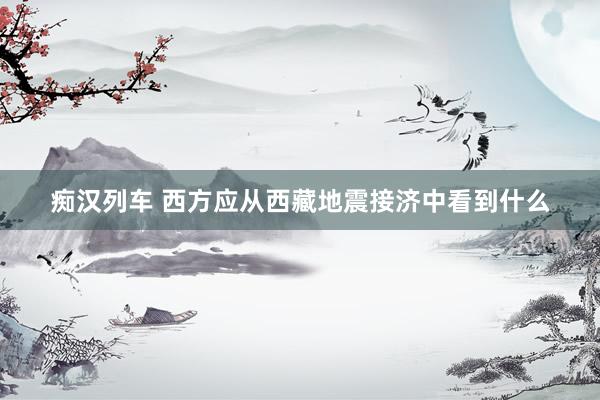 痴汉列车 西方应从西藏地震接济中看到什么