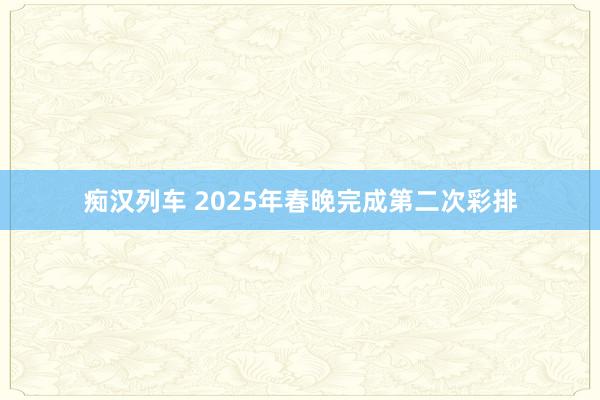 痴汉列车 2025年春晚完成第二次彩排