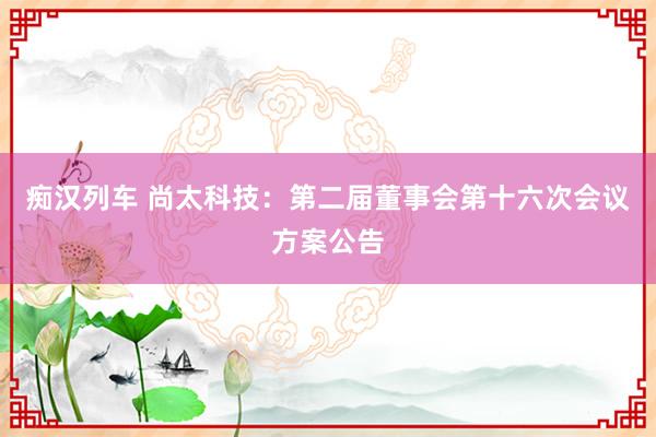 痴汉列车 尚太科技：第二届董事会第十六次会议方案公告