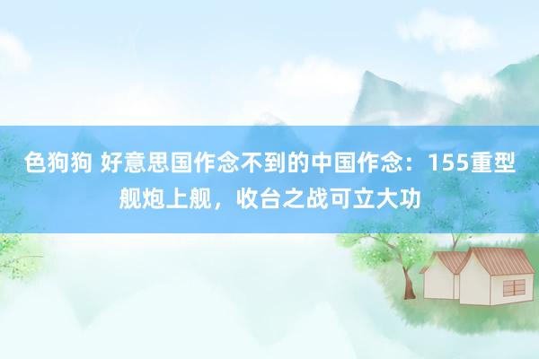 色狗狗 好意思国作念不到的中国作念：155重型舰炮上舰，收台之战可立大功