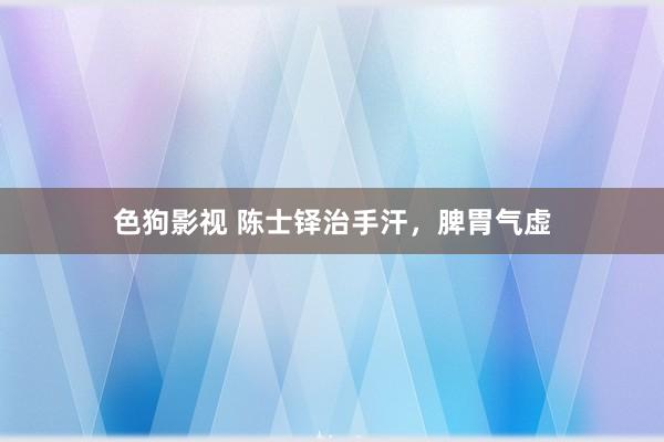 色狗影视 陈士铎治手汗，脾胃气虚