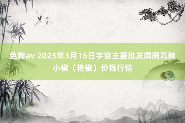 色狗av 2025年3月16日宇宙主要批发阛阓高辣小椒（艳椒）价钱行情