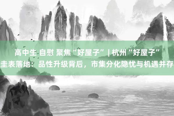 高中生 自慰 聚焦“好屋子” | 杭州“好屋子”圭表落地：品性升级背后，市集分化隐忧与机遇并存