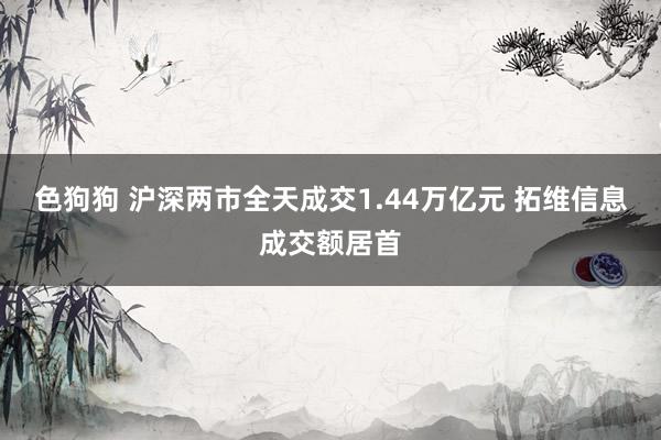 色狗狗 沪深两市全天成交1.44万亿元 拓维信息成交额居首