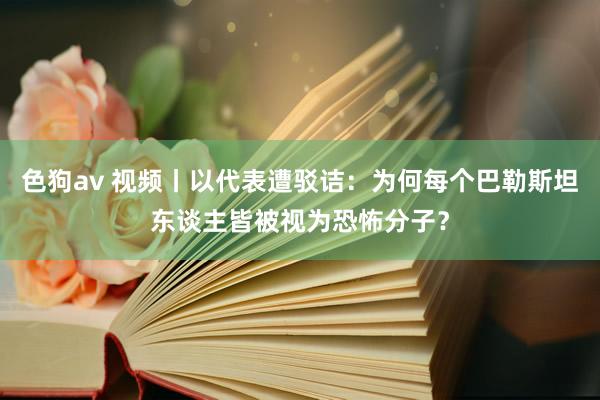 色狗av 视频丨以代表遭驳诘：为何每个巴勒斯坦东谈主皆被视为恐怖分子？
