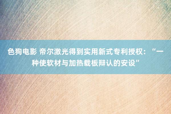色狗电影 帝尔激光得到实用新式专利授权：“一种使软材与加热载板辩认的安设”