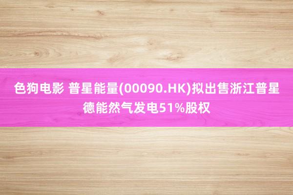 色狗电影 普星能量(00090.HK)拟出售浙江普星德能然气发电51%股权