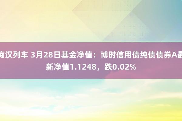 痴汉列车 3月28日基金净值：博时信用债纯债债券A最新净值1.1248，跌0.02%