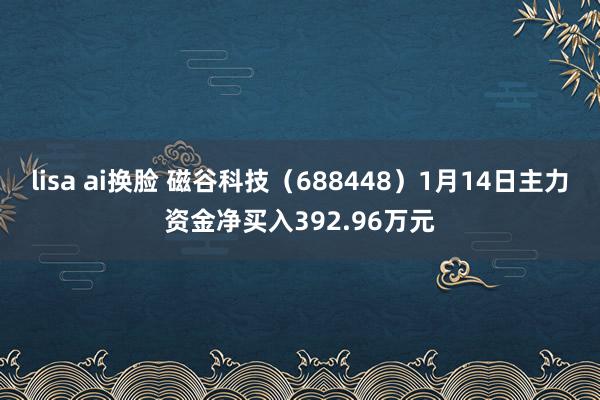 lisa ai换脸 磁谷科技（688448）1月14日主力资金净买入392.96万元