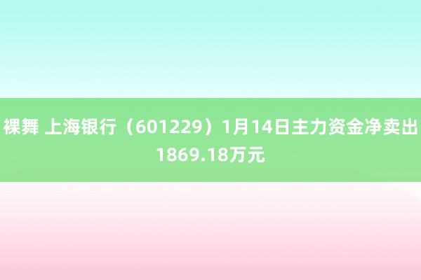 裸舞 上海银行（601229）1月14日主力资金净卖出1869.18万元