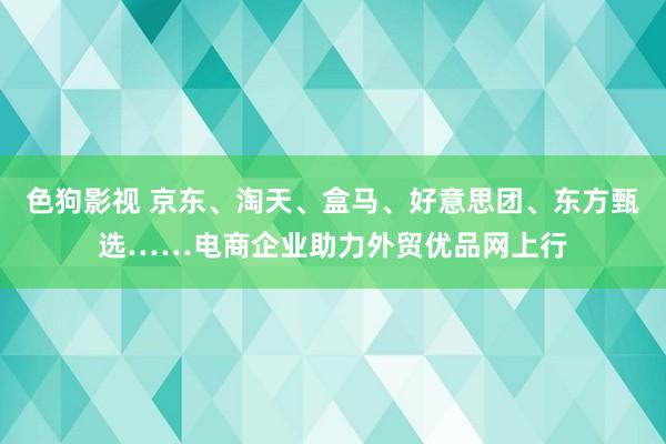 色狗影视 京东、淘天、盒马、好意思团、东方甄选……电商企业助力外贸优品网上行