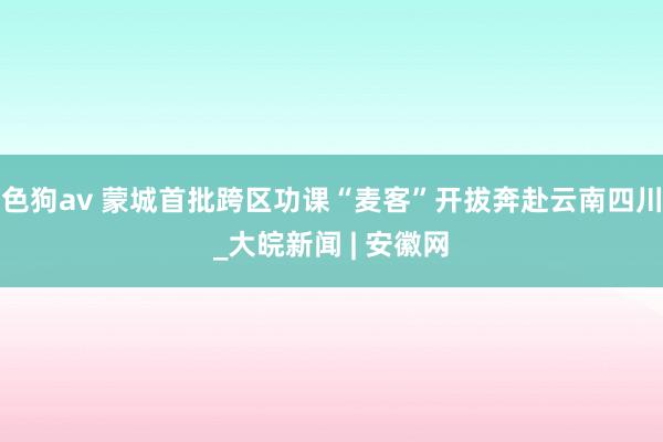 色狗av 蒙城首批跨区功课“麦客”开拔奔赴云南四川_大皖新闻 | 安徽网