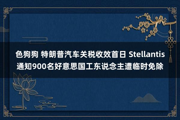 色狗狗 特朗普汽车关税收效首日 Stellantis通知900名好意思国工东说念主遭临时免除