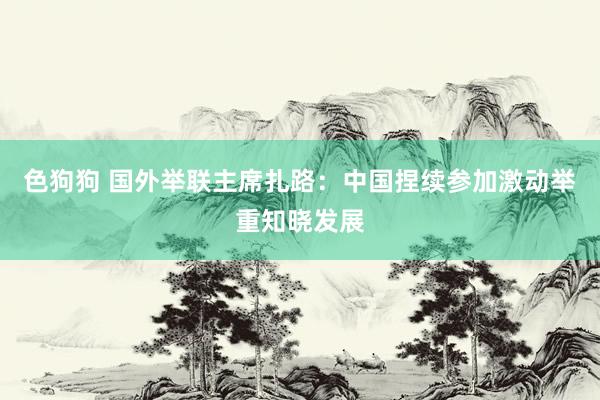 色狗狗 国外举联主席扎路：中国捏续参加激动举重知晓发展